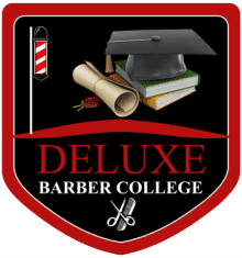 Deluxe Barber College logo