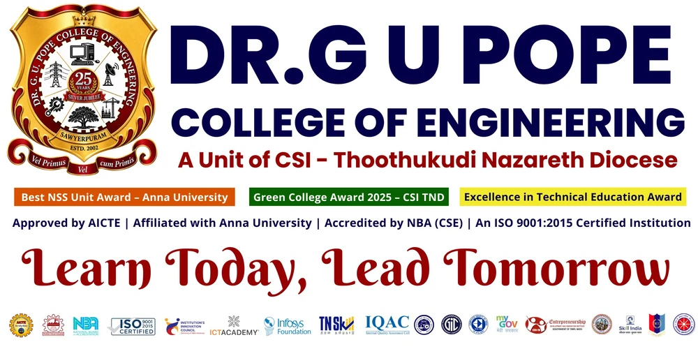 Dr G. U. Pope College of Engineering logo